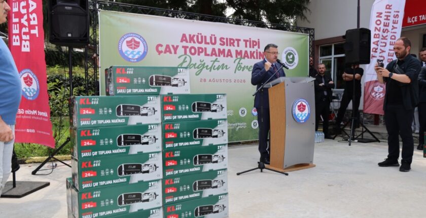Trabzon’da Çay Üreticilerine 75 Makine Desteği