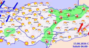 Yurtta bugün hava nasıl olacak? (15 Ağustos 2026 Cumartesi)