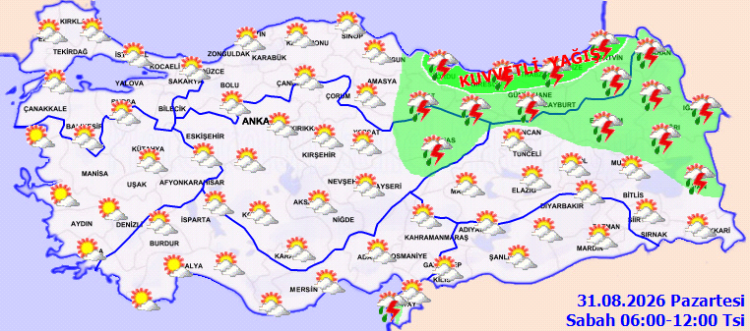 Yazın son hava raporu… Karadeniz'e kuvvetli yağış uyarısı!