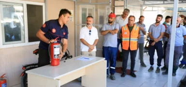 Talas Belediyesi Personeline Yangın Eğitimi