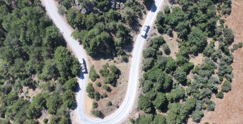 Manisa’da 6 Kilometrelik Yolda Asfalt Yenileme Çalışması