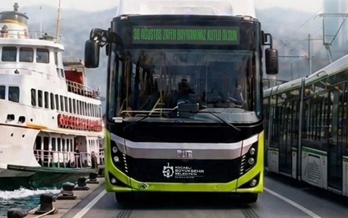 Kocaeli’de 30 Ağustos’ta Toplu Ulaşım Ücretsiz
