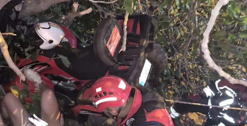 Balıkesir Ayvalık’ta ATV şarampole uçtu: 2 yaralı