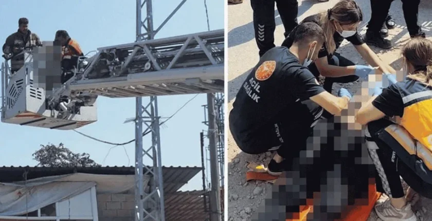 Elektrik direğinde asılı halde bulunan kişi hayatını kaybetti