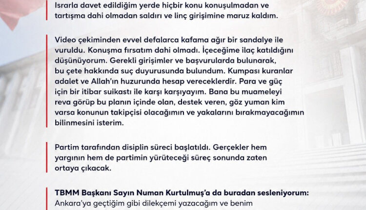 Ahmet Baran Yazgan'dan 'dokunulmazlık' açıklaması