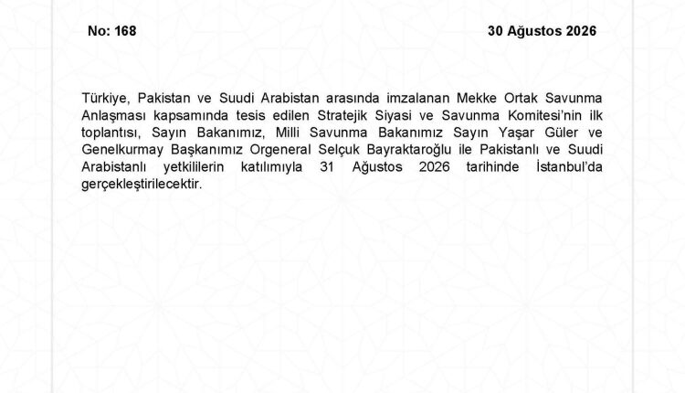 Ortak Savunma Komitesi İstanbul’da toplanıyor