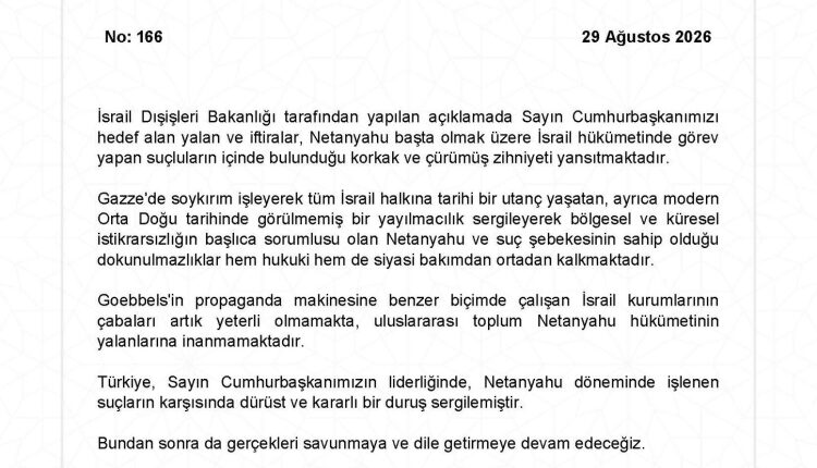Dışişleri'nden İsrail’e sert tepki Dışişleri'nden İsrail’e sert tepki