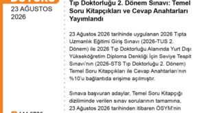 2026-TUS ve STS Tıp Doktorluğu sınavlarının soru kitapçıkları yayımlandı