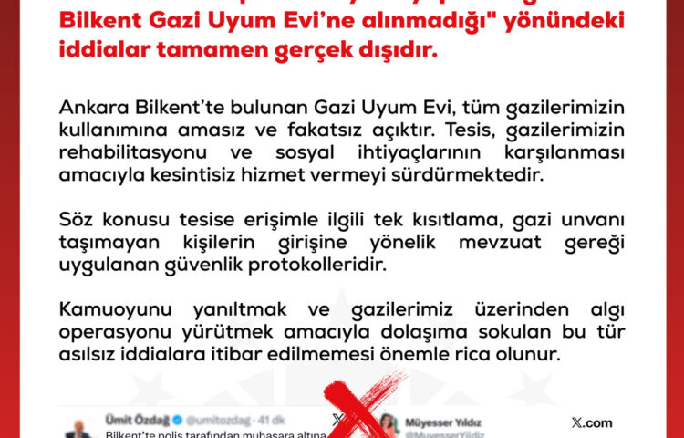 'Gazi Uyum Evi' iddialarına yalanlama