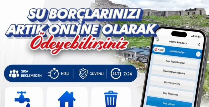 Kars Belediyesi’nden online ödeme kolaylığı