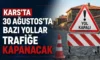 Kars’ta 30 Ağustos Zafer Bayramı İçin Trafik Düzenlemesi