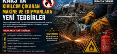 Kars’ta kıvılcım oluşturan makinelerin kullanımına yangın önlemi