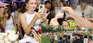 Korkuteli’de geleneksel güreş kültürü turistlerle buluştu