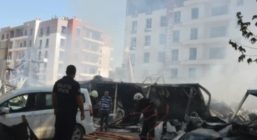 Malatya’da şantiye yatakhanesinde yangın