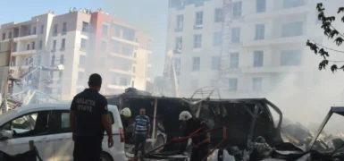 Malatya’da şantiye yatakhanesinde yangın