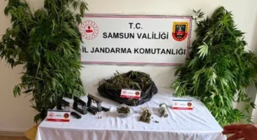 Salıpazarı’nda uyuşturucu operasyonu: Esrar, kenevir ve ruhsatsız tabancalar ele geçirildi