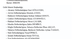 11 ilin defterdarlığına atama