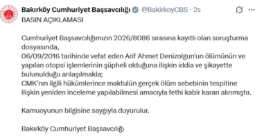Eski Bakan'ın ölümüne ilişkin 'fethi kabir' kararı