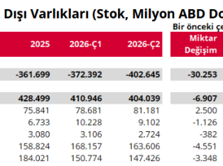 Türkiye’nin net yatırım pozisyonunda açık 402,6 milyar dolara ulaştı