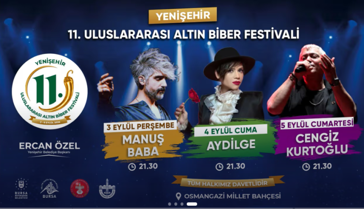 Yenişehir 11'inci Uluslararası Altın Biber Festivali'ne hazır
