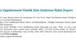 Taksi Mali Cihaz zorunluluğunda süre uzatıldı Taksi Mali Cihaz zorunluluğunda süre uzatıldı