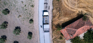 Manisa Soma’da mahalle yollarına ikinci kat asfalt
