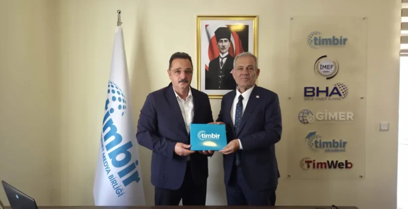 TİMBİR Genel Başkanı Basa’ya Türkiye Gazeteciler Federasyonu Genel Başkanı Karaca'dan ziyaret