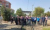 Tren yolunda mahallenin eylemi