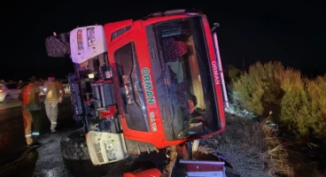 Orman yangını desteğinden dönen arazöz kaza yaptı: 5 yaralı