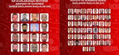Yurt dışına kaçan 60 suçlu Türkiye’ye getirildi