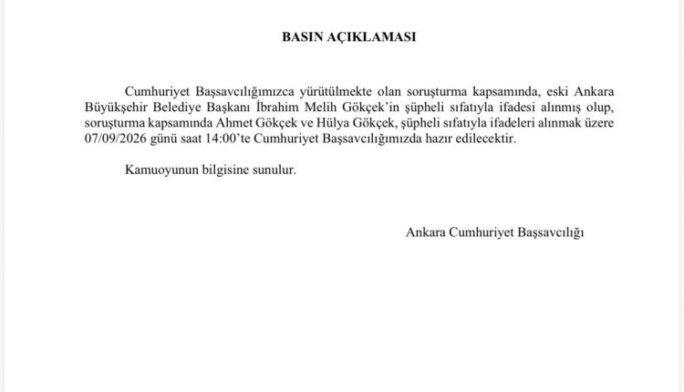 Re'sen soruşturmada Melih Gökçek'in ifadesi alındı… Oğlu ve gelini de ifadeye çağrıldı