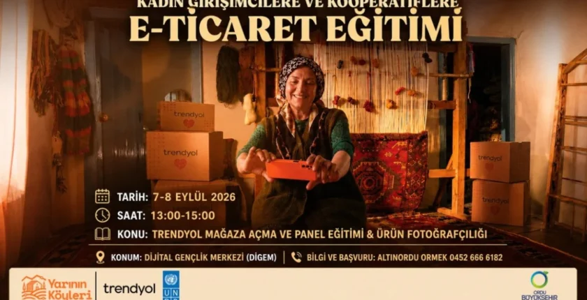 Ordu Büyükşehir Belediyesinden kadın girişimcilere e-ticaret desteği